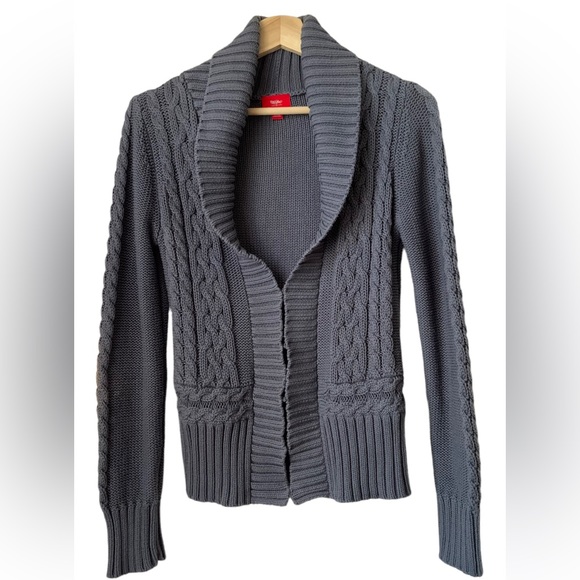 Mossimo Knitted Cardigan 100% Cotton Size Medium Slate Gray / Women’s Cardigan. - Picture 16 of 17